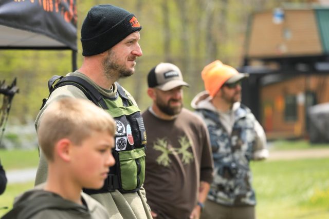 Competitor Lucas Geiman, pack on