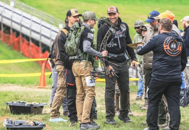 Competitors at the 2026 Appalachian Bowhunter Challenge having fun before the head-to-head event starts