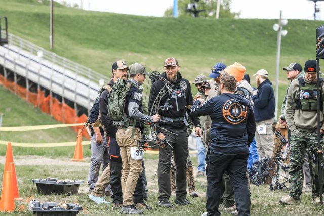 Competitors at the 2026 Appalachian Bowhunter Challenge having fun before the head-to-head event starts