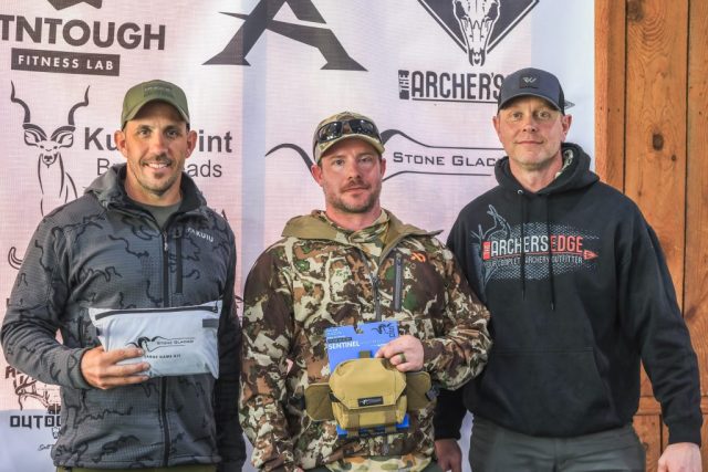 Competitors Ryan Havlicek, Garry O'Donnell, and Brandon Stewart at the 2026 Appalachian Bowhunter Challenge Awards Ceremony